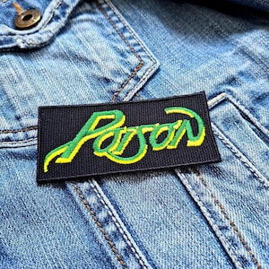 Poison Glam Metal Band 382808 Broderad lapp med applikation Stryk-på