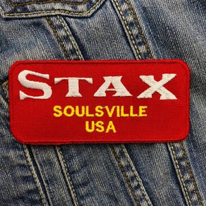 Stax Record Label 383088 Broderad lapp med applikation, stryk-på