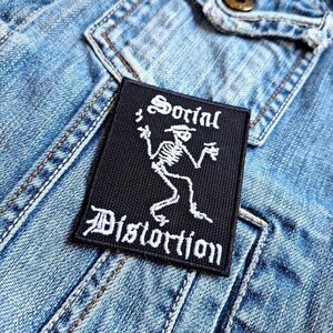 Social Distortion 383058 Broderad lapp med applikation, stryk-på
