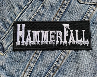 Hammerfall Silver Power Metal Band 382211 Embroidered Patch Badge Applique Iron on
