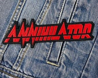 Annihilator Rectangle Embroidered Patch Badge Applique Iron on
