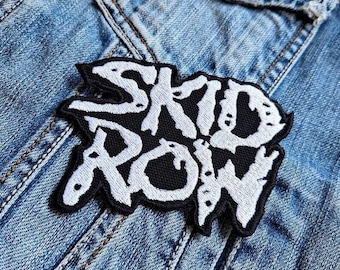 Skid Row Silver Hard Rock Hair Metal Band 383010 Embroidered Patch Badge Applique Iron on