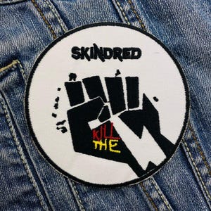 Parche bordado con aplique para planchar de Skindred