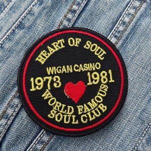Wigan Casino (4) Broderad lapp med applikation, strykbar