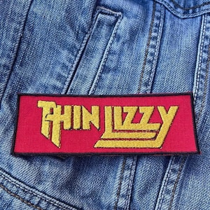 Thin Lizzy (5).Jpeg Broderad Tygmärke Applikation Stryk-på