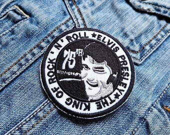 Elvis Presley The King Of Rock N Roll 382056 Embroidered Patch Badge Applique Iron on