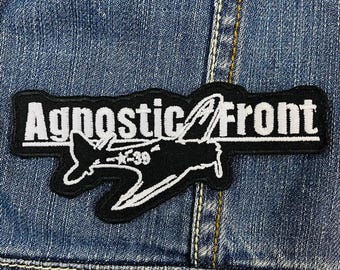 Agnostic Front Plane Red Embroidered Patch Badge Applique Iron on