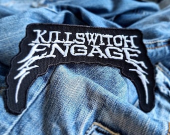 Killswitch Engage Metalcore Band Silver 382333 Embroidered Patch Badge Applique Iron on