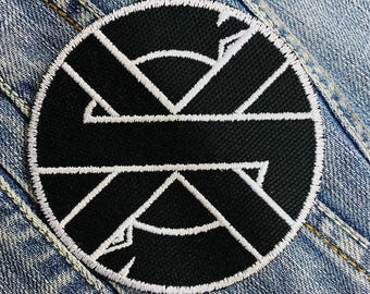 Parche bordado con aplique para planchar Crass (3)