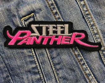 Stahl Panther Gestickter Aufnäher Abzeichen Applikation Aufbügler