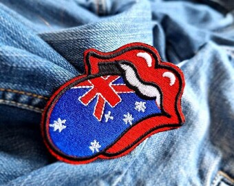 Rolling Stones Uk Union Jack 3 382911 Embroidered Patch Badge Applique Iron on