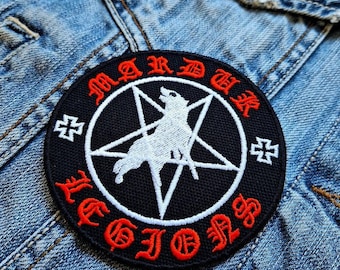 Marduk Industrial Metal Embroidered High Quality Logo (Merchandise For Black Death Etc)1 534658 Embroidered Patch Badge Applique Iron on