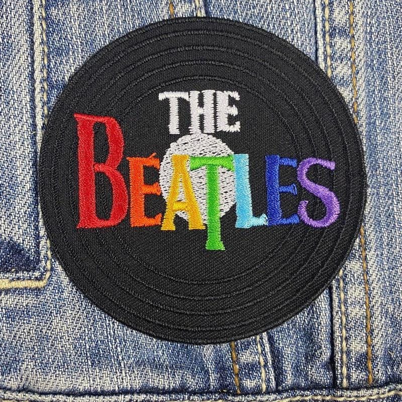 The Beatles Toppa In Tessuto Con Tasca - Ufficiale, 100x100 Mm, Colori Nero/Grigio/Rosso - 2