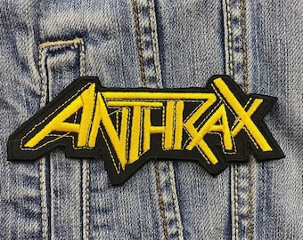 Anthrax Vertical Embroidered Patch Badge Applique Iron on