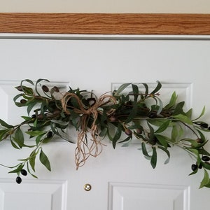 Olive Branch Over Door Swag summer home decor window year round garland greenery flower vine wall hanging Floral wreath