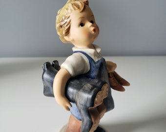 Boots Hummel rare Genuine Collectible large Boy Figurine Germany Goebel 143 Vintage home Decor gift knick knack Gift