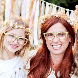 Set of 2 halos Dried Flower Crowns Mommy Me photo shoot summer hair wreath blush babys breath Mother Daughter Wedding Bridal Accessories image 1