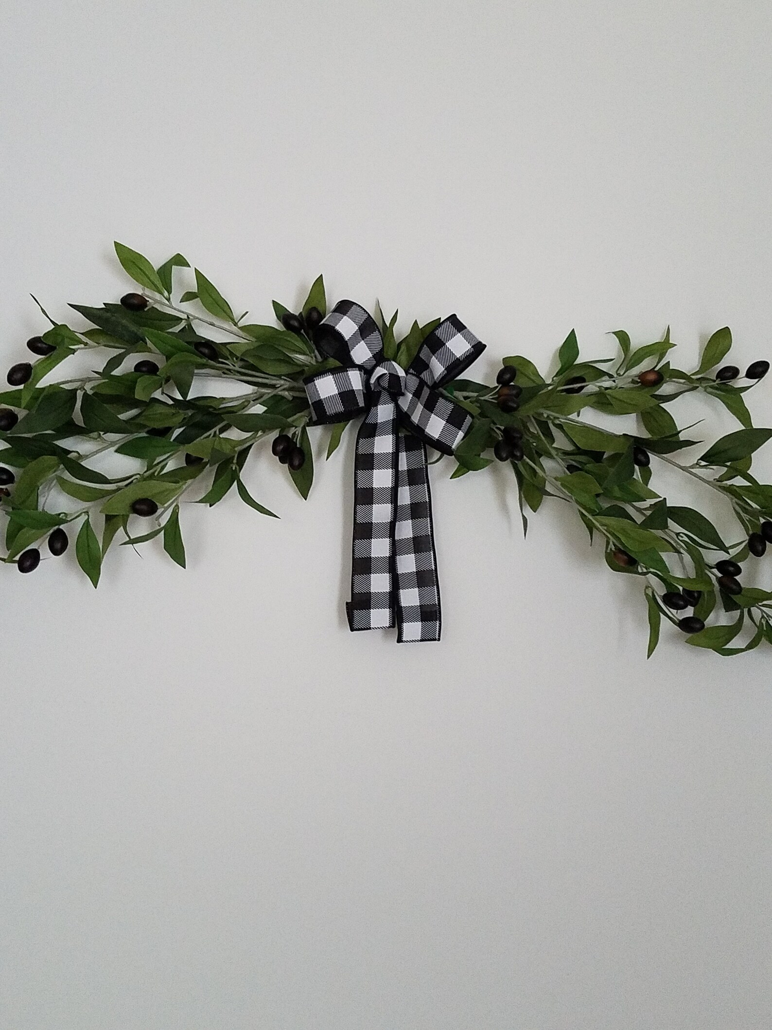 Farmhouse Home Decor Olive Branch Swag Peace Over Door Buffalo Etsy