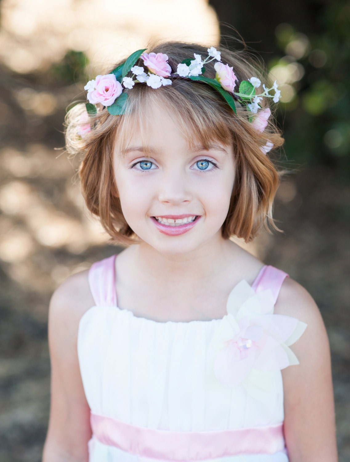Lady Women flower Girl Fairy Pink Tiara Bride Party Hair Headband Crown Garland Lady Women flower Girl Fairy Pink Tiara Bride Party Hair Headband Crown Garland