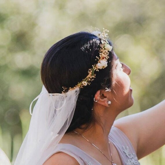 First Comunión Veil -Photoshop  Crown Bridal Crown Veil Boho Wedding headpiece Accessoires Haaraccessoires Haarspelden 3D Bridal Flower Veil 