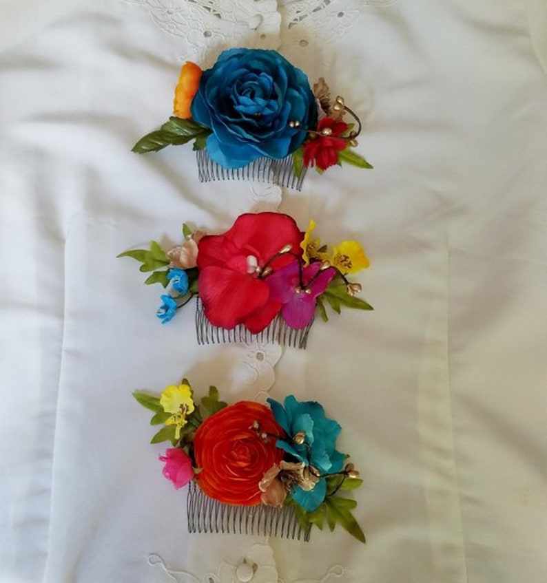 Festive Mexican Hair Comb Accessories Quinceanera Party Frida Etsy