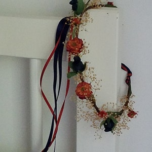 burnt orange headpiece