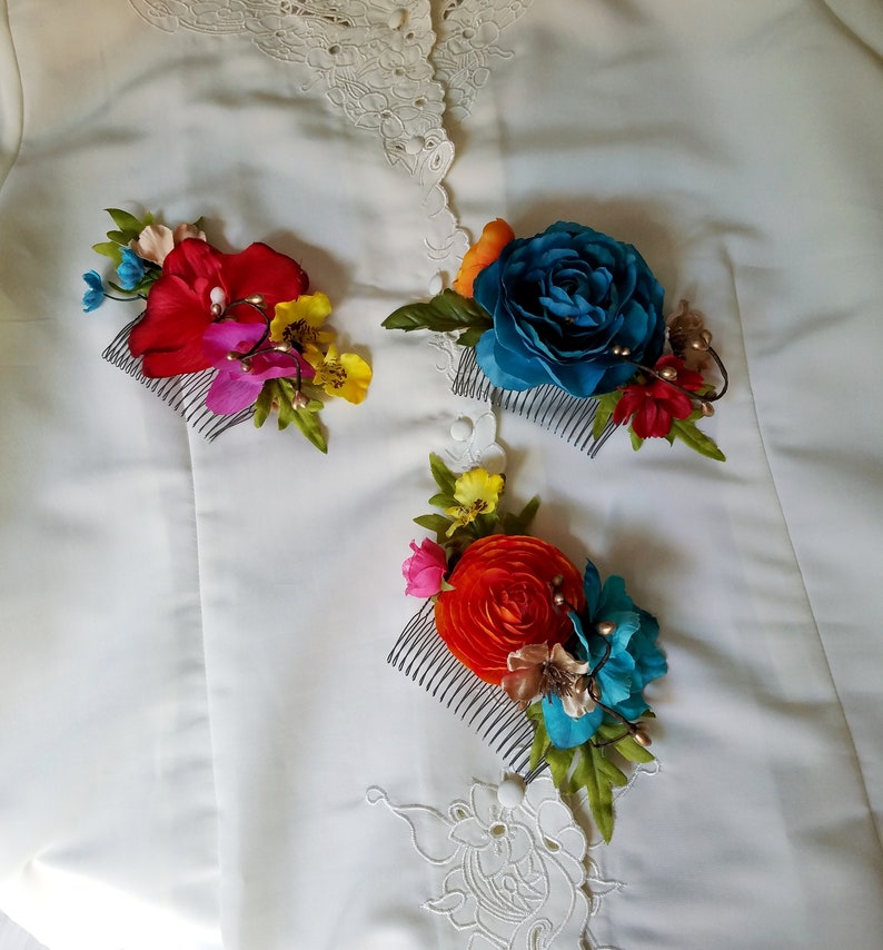 Festive Mexican Hair Comb Accessories Quinceanera Party Frida Etsy