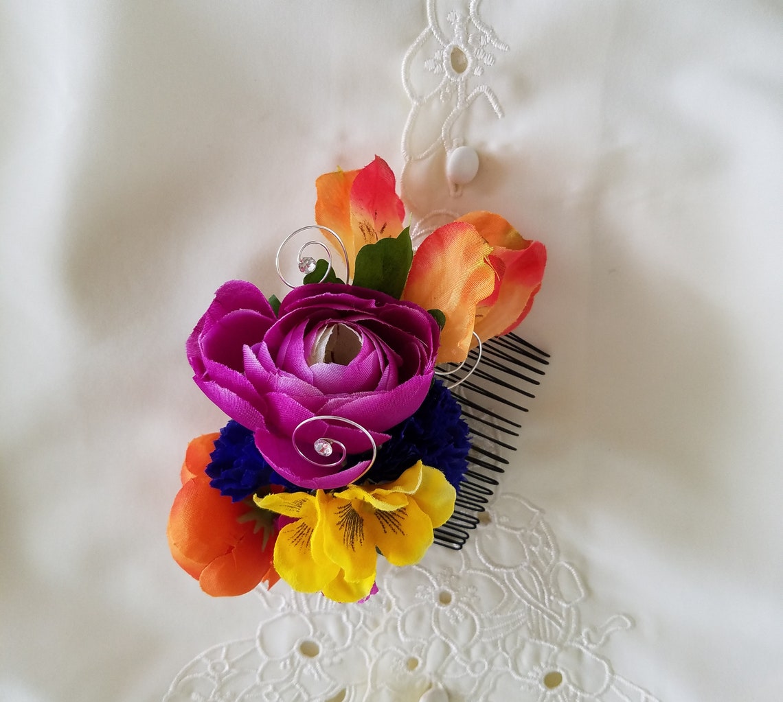 Fiesta Bridal Baby shower hair comb party favors accessories Etsy