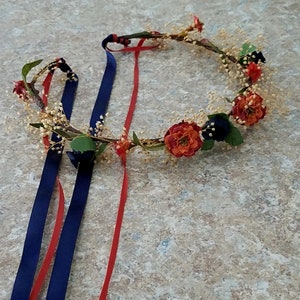 burnt orange headpiece