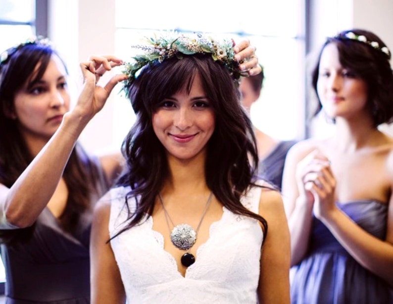 Greek Stefana Flower crown Foliage Headdress set of 2 ribbon joined wedding accessories bridal halo vine fairy leaves hair wreath