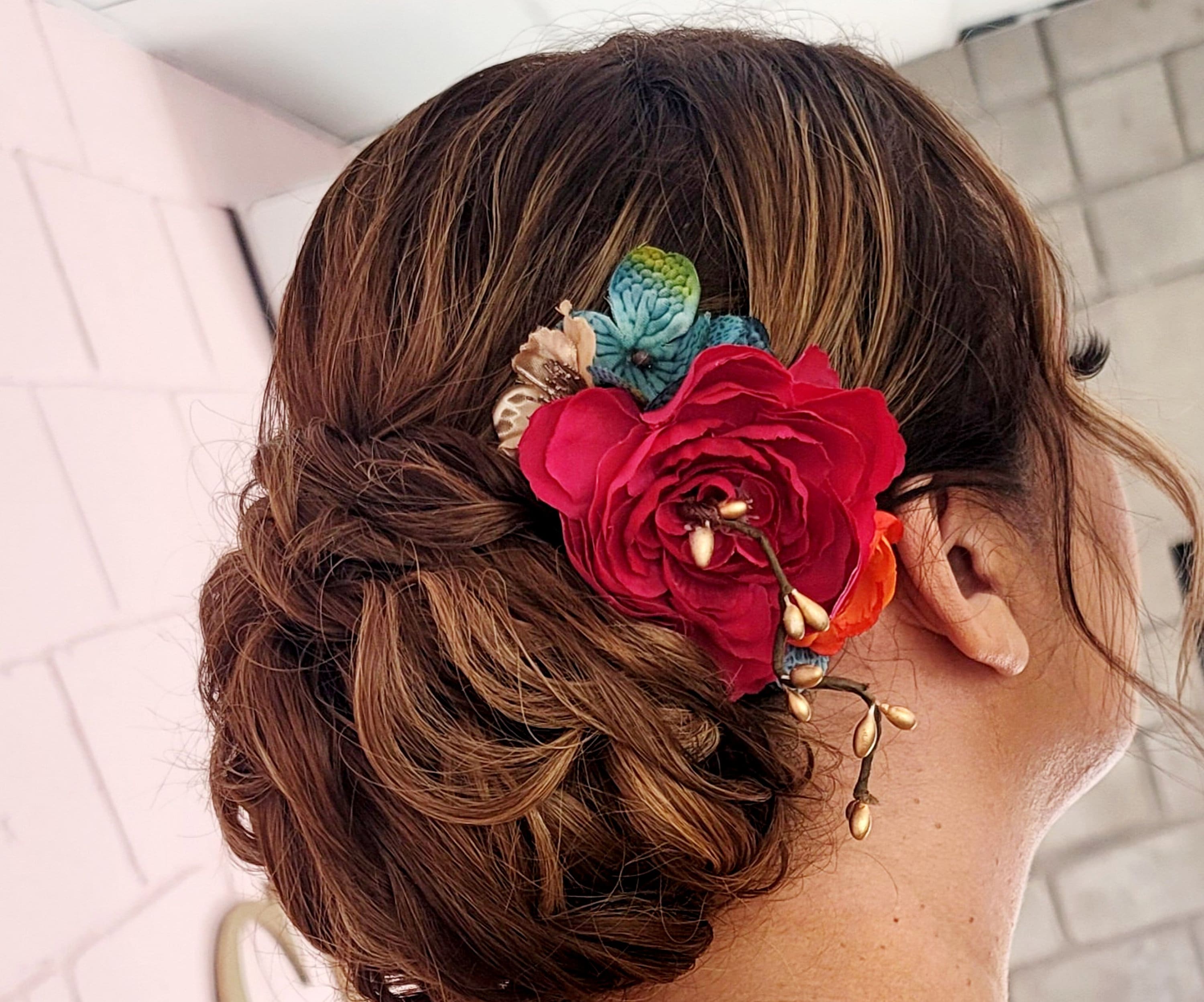 Bridal Headpiece Floral Hair Comb Cinco De Mayo Mexican