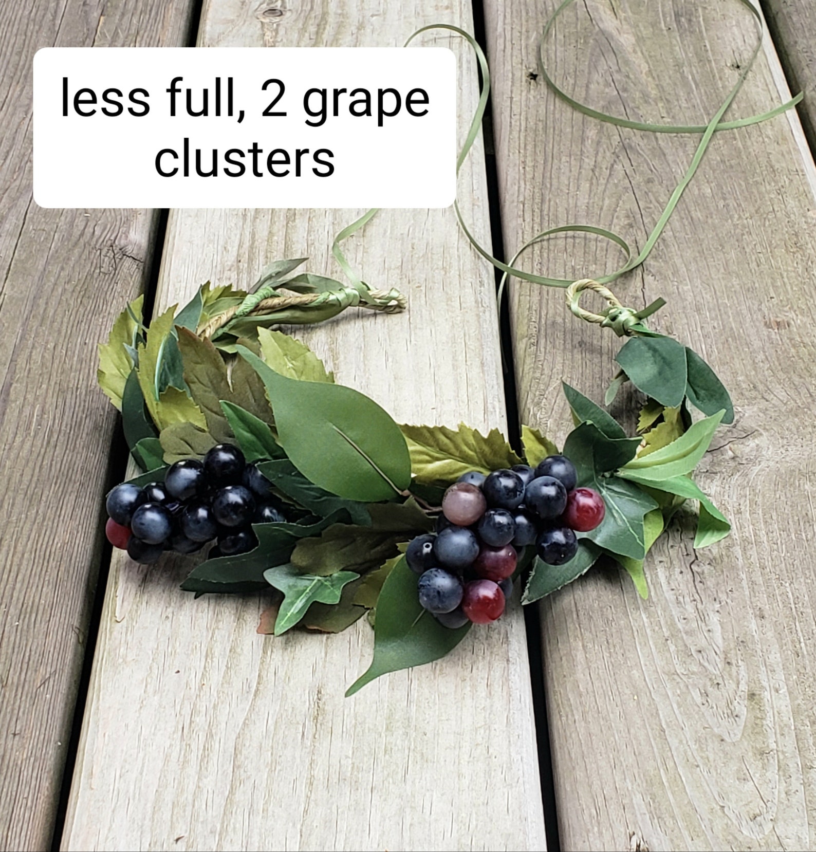 headpiece with grapes
