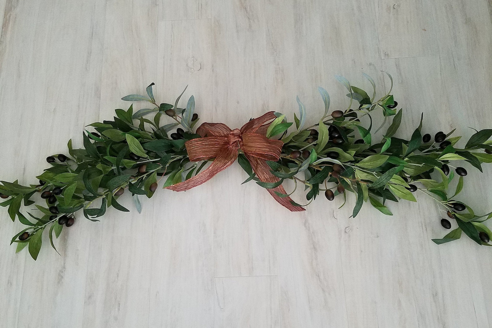 Swag Home Decor silk Olive Branch Peace Tuscan foliage copper Etsy