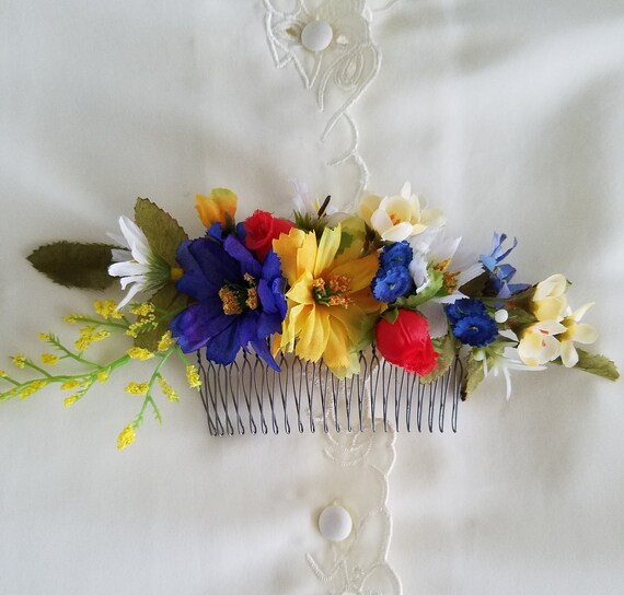 bridesmaid floral headpiece