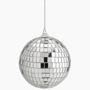 Disco Cake Topper Mirror Ball Decoration silver Birthday Cakes black Wedding Bridal Accessories disco ball decor Made to Order party image 2