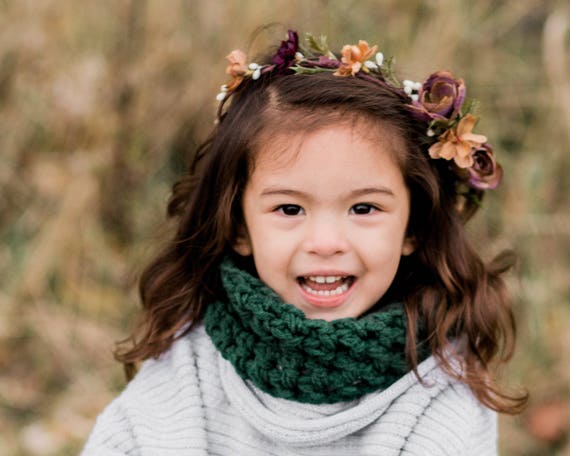 Little Girl Halo Flower Crown Photo Prop Birthday Floral Etsy
