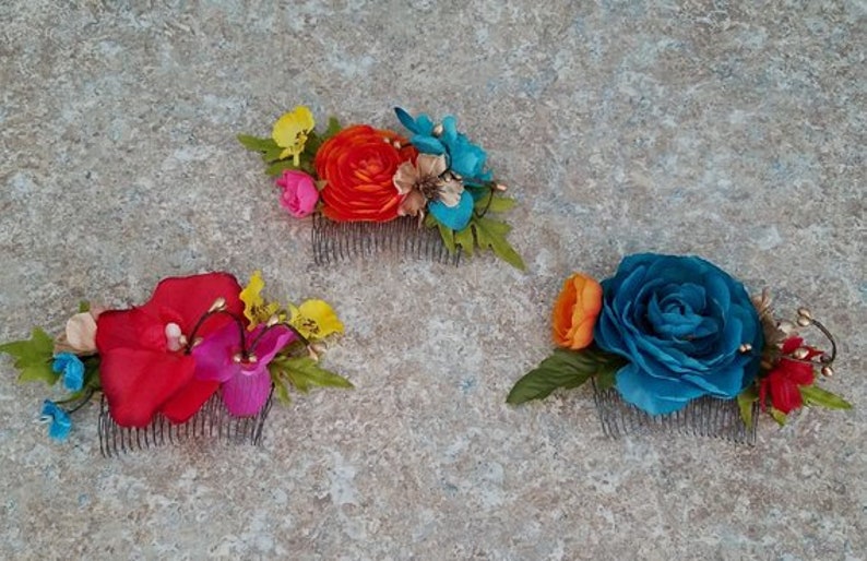 Festive Mexican Hair Comb Accessories Quinceanera Party Frida Etsy