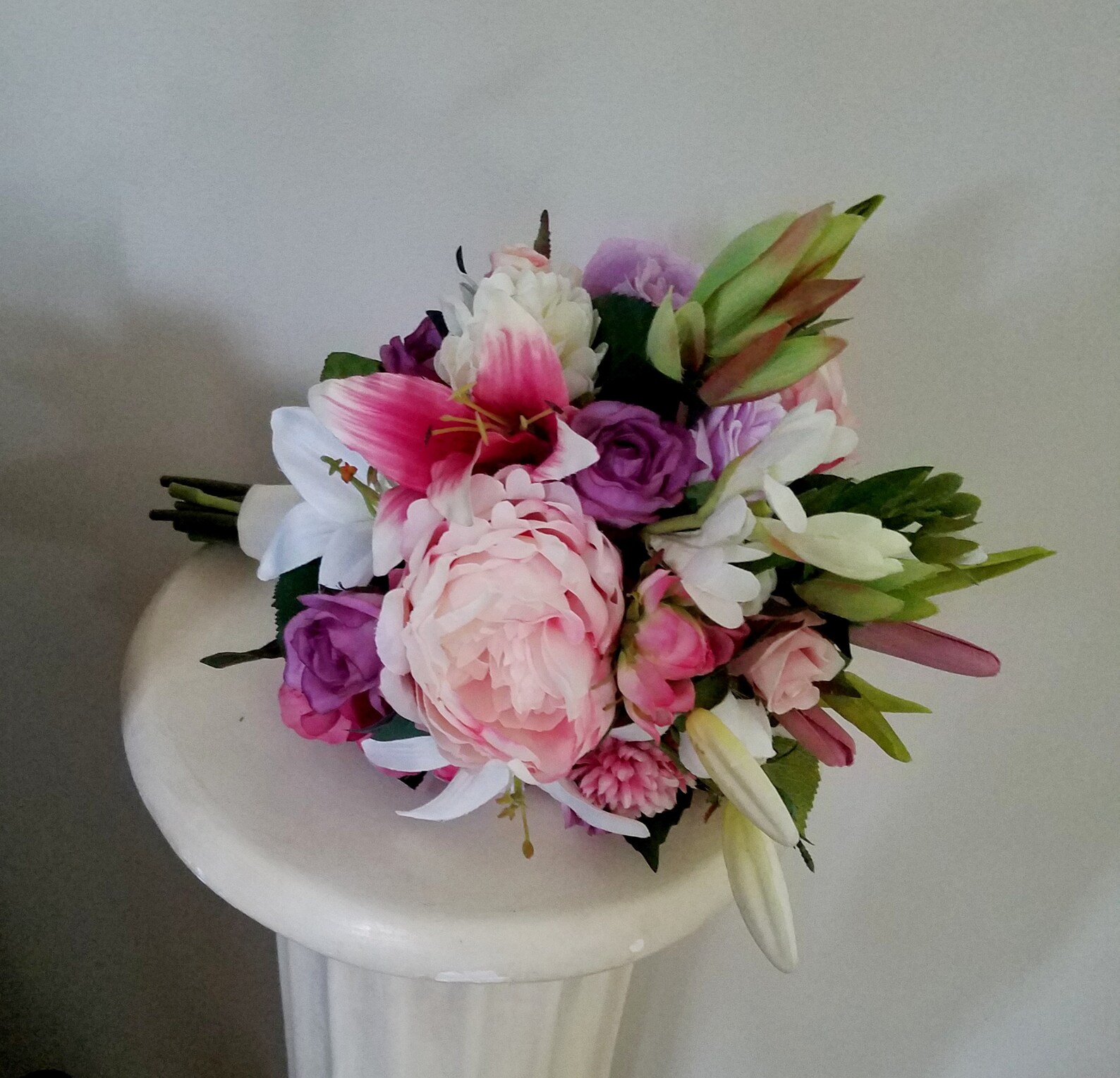 Vow Renewal Bouquet Pink Silk Wedding Flowers Recreate Etsy
