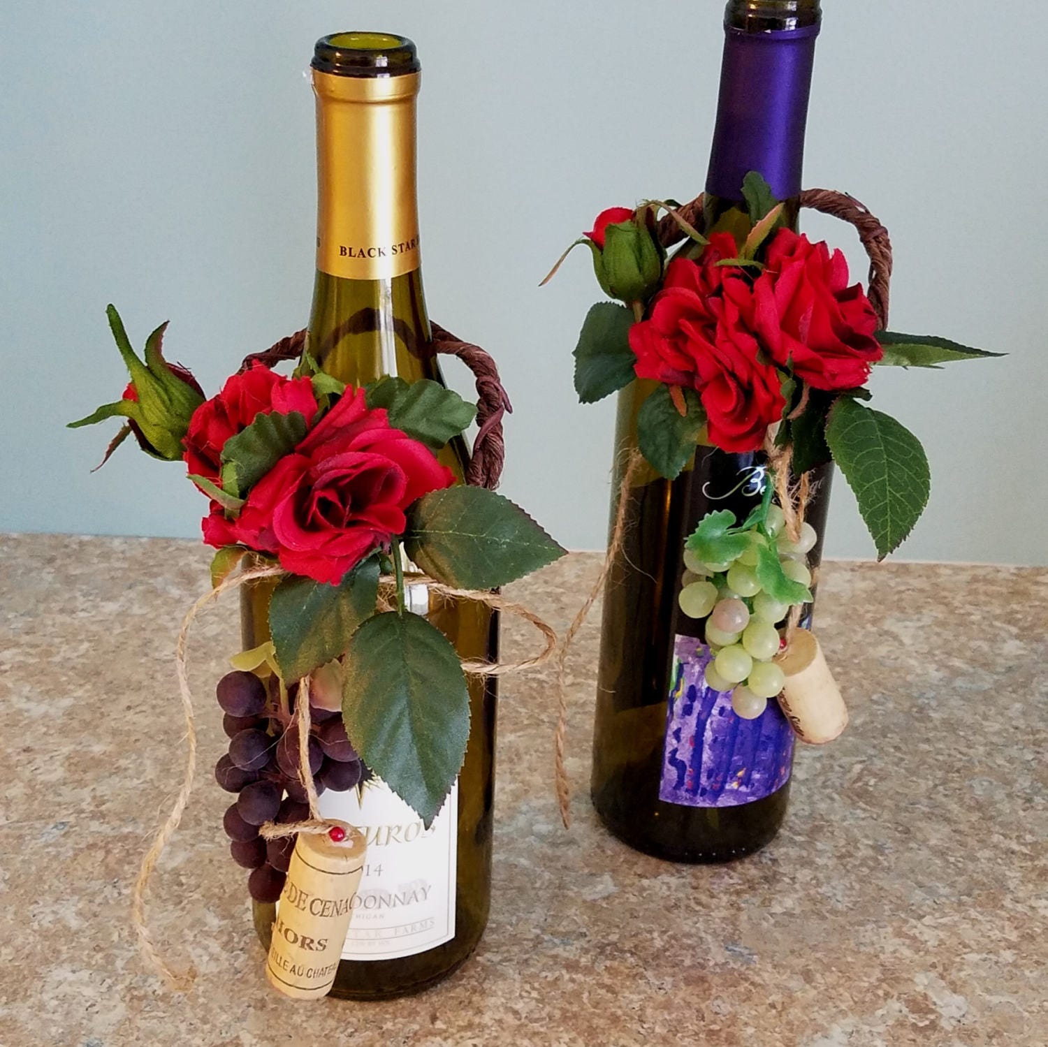Wine Bottle Toppers Red Italian Event Decoration AmoreBride Etsy