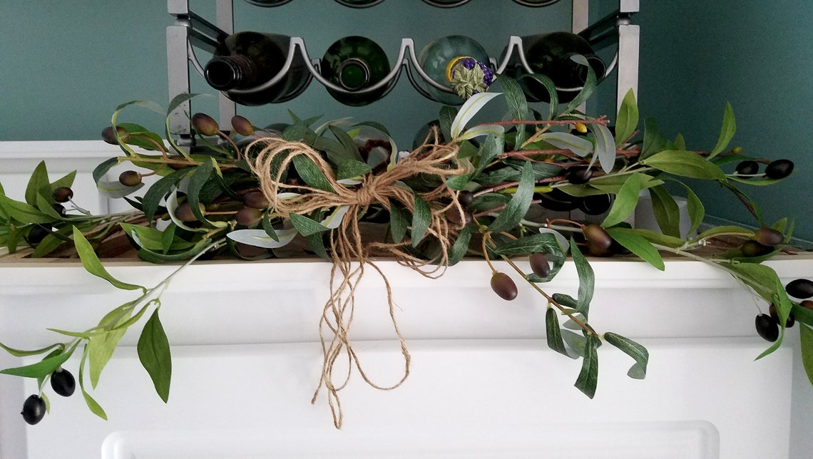 Peace Olive Branch Over Door Swag foliage home decor silk Etsy