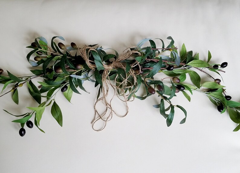 Olive Branch Over Door Swag Home Decor Year Round Over Door Etsy
