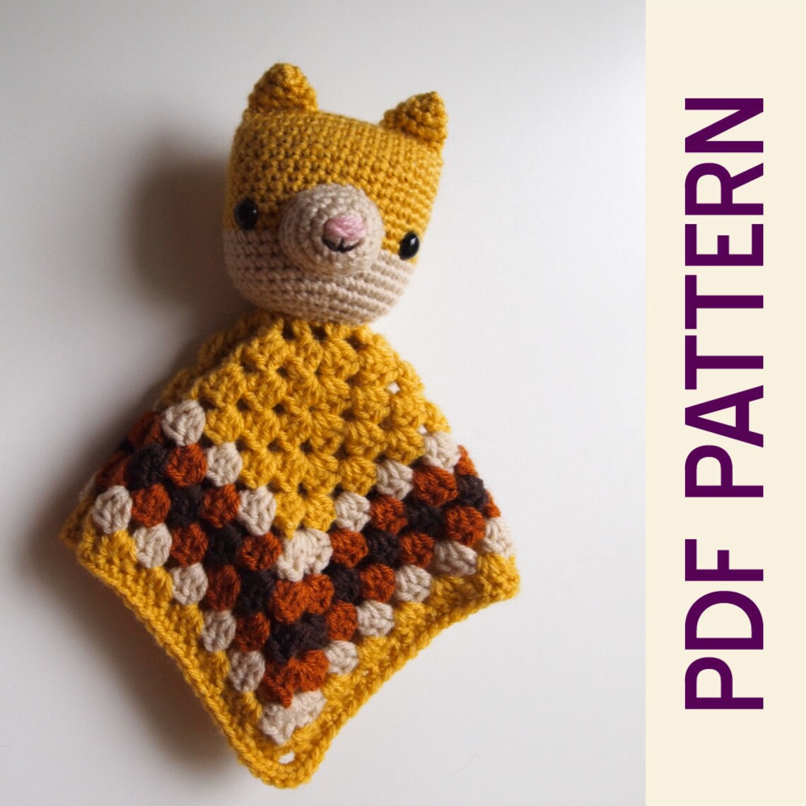 Amigurumi Kitty Cat Security Blanket Lovey Crochet Doll PDF Etsy