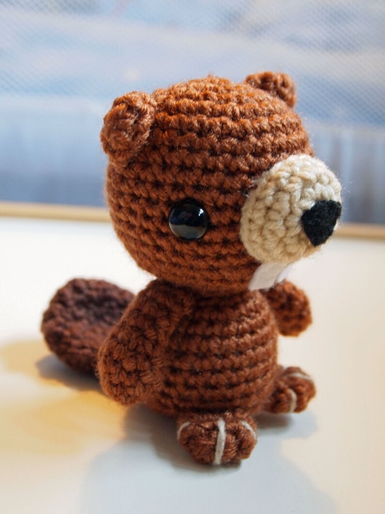 Castor Bucky arbolado amigurumi Crochet juguete muñeca PDF Etsy