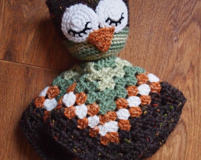 Free Shipping Baby Owl Crochet Security Blanket Lovie Doll Etsy