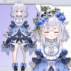 Premade Vtuber Live2D personnalisable | Modifiable et montage | Personnalisé