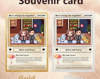 Tarjeta de San Valentín de anime: regalo personalizado para gamers