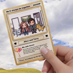 Tarjeta de San Valentín Poke - Regalo personalizado para el día de San Valentín - Regalo para el día de San Valentín - Regalo para San Valentín para él - Regalo para San Valentín para ella - Regalo para jugadores