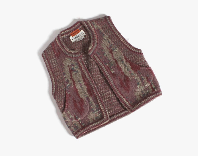 Vintage 70s MISSONI Mohair Blend Vest 1970s Neutral Sweater Knit Cropped Vest