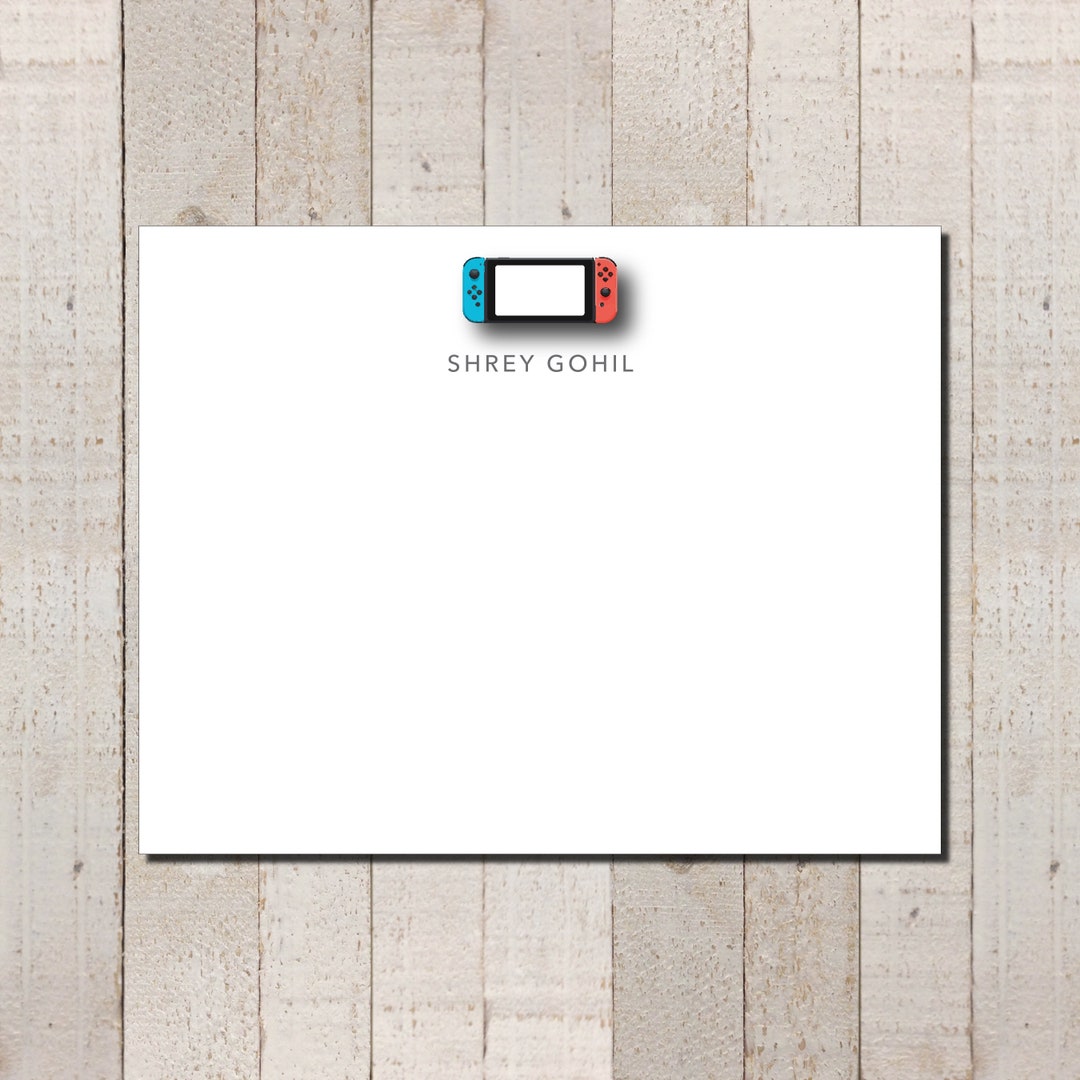 Gamer Stationery Switch Stationery Gamer Birthday Video Etsy