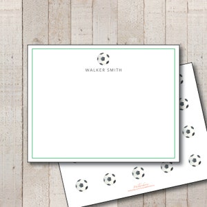 Kids Stationery // Soccer Stationary // Girls Soccer // Soccer Thank You // Sports Stationery